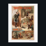 ウィリアム・シェイクスピア「ハムレット」劇場ポスター ポストカード<br><div class="desc">ウィリアム・シェイクスピア「ハムレット」劇場ポスター – 1884年に作成。</div>