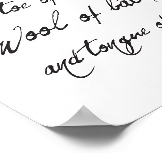 ウィリアム・シェイクスピア・マクベス不気味引用文ハロウィーン ポスター (角)