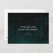 ウィリアム・シェイクスピア 忘れと許し 名言 ポストカード (正面/裏面)