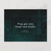 ウィリアム・シェイクスピア 忘れと許し 名言 ポストカード (正面)