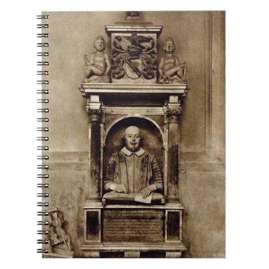 ウィリアム・シェイクスピア(1564-1616年)およびinscriのバスト ノートブック (正面)