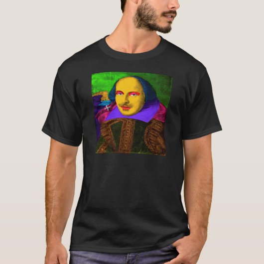 ウィリアム・シェークスピアポップ・アートのアート Tシャツ (正面)