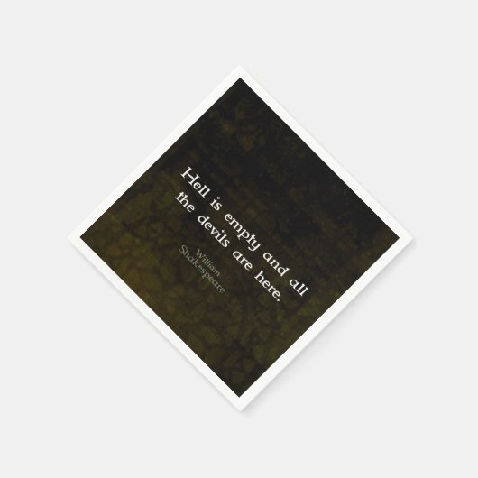 ウィリアム・シェークスピアユーモアのある・ウィットの引用 スタンダードカクテルナプキン (角)