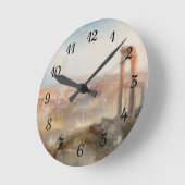 ウィリアム・ターナーモダンブリティッシュ – ローマ – カンポワクチン ラウンド壁時計 (傾斜)