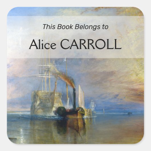 ウィリアム・ターナー – ザ・ファイティング・テメレール スクエアシール (正面)