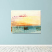 ウィリアム・ターナー - ヴェネツィアの潟の夕焼け キャンバスプリント (インサイチュ (ウッドフロア))