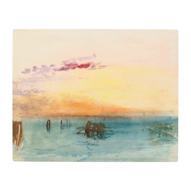 ウィリアム・ターナー - ヴェネツィアの潟の夕焼け メタルプリント (正面)