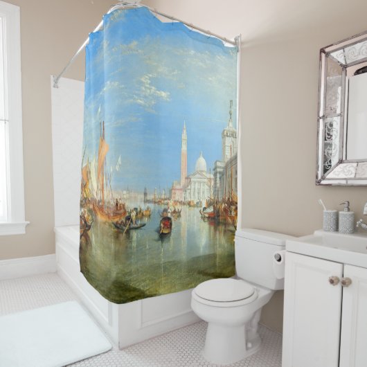 ウィリアム・ターナー – ヴェネツィア、ザ・ドガナ&サン・ジョルジョ シャワーカーテン (インサイチュ)