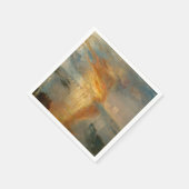 ウィリアム・ターナー - 国会議事堂の焼失 スタンダードカクテルナプキン (角)