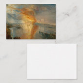 ウィリアム・ターナー - 国会議事堂の焼失 ノートカード (正面/裏面)