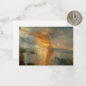 ウィリアム・ターナー - 国会議事堂の焼失 ノートカード (正面/裏面インサイチュ)