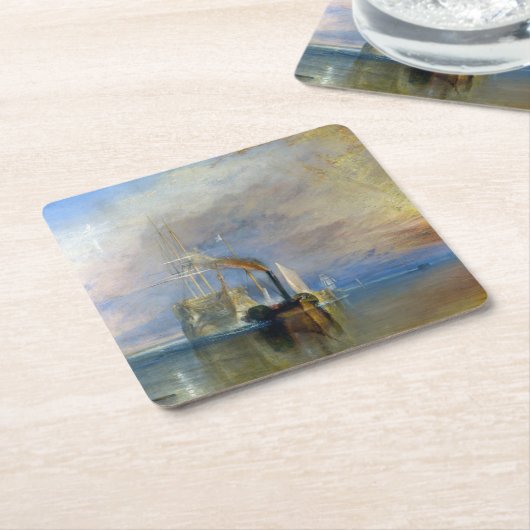 ウィリアム・ターナー - 戦うテメレアール スクエアペーパーコースター (アングル)