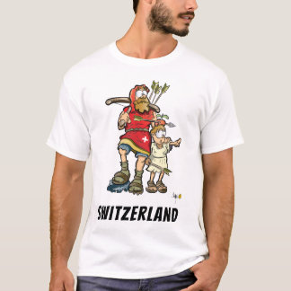 ウィリアム·テルと息子と牛のスイスTシャツ Tシャツ