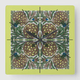 ウィリアム・ド・モーガンビクトリアンクロック スクエア壁時計