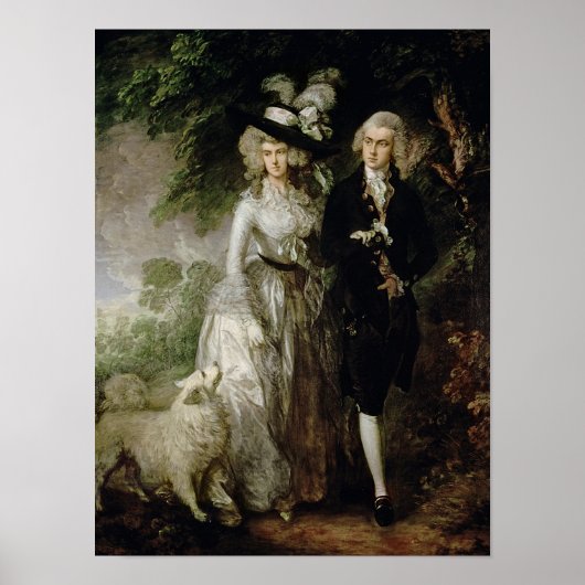 ウィリアム・ハレット夫妻、 c.1785 ポスター (正面)