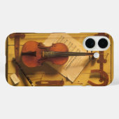 ウィリアム・ハーネットによる「静物画のバイオリンと音楽」 Case-Mate iPhoneケース (裏面 (横))