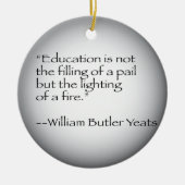 ウィリアム・バトラー・イェイツの引用文 セラミックオーナメント (正面)