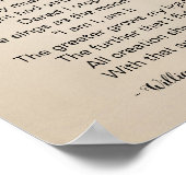 ウィリアム・バトラー・イェーツの詩ヴィンテージ ポスター (角)