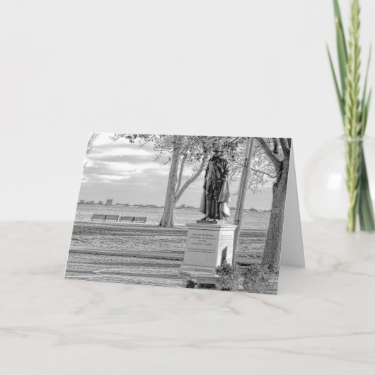 ウィリアム・ブラッドフォード州知事の銅像 カード (正面)