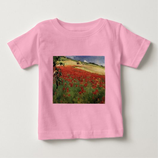 ウィリアム・ブレア・ポピー赤い花ビン・ブルース ベビーTシャツ (正面)