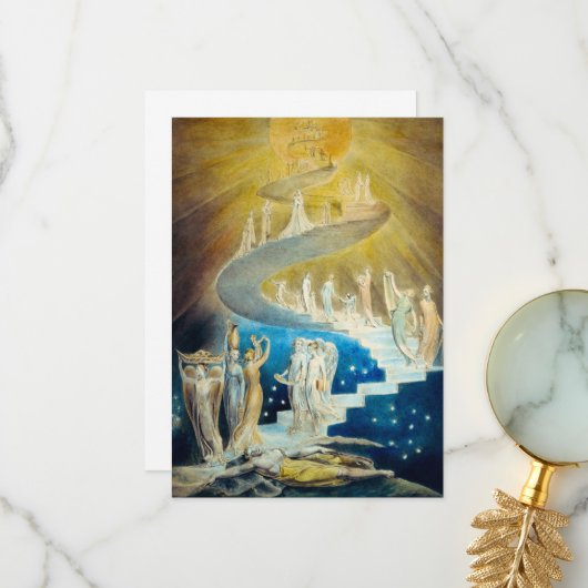 ウィリアム・ブレイクによるヤコブの梯子 サンキューカード (正面/裏面インサイチュ)