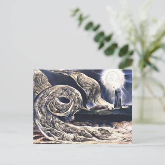 ウィリアム・ブレイク愛好家の渦巻きが地獄を描く ポストカード (スタンド正面)