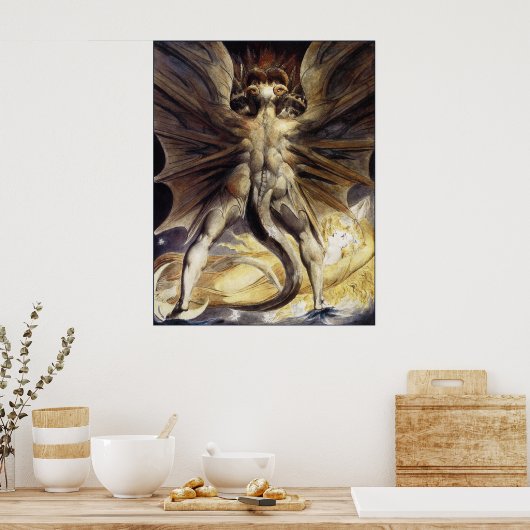 ウィリアム・ブレイク素晴らしレッド・ドラゴン ポスター (キッチン)