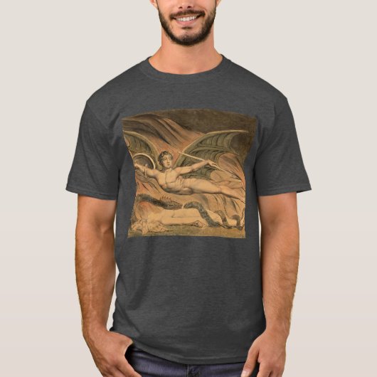 ウィリアム・ブレイク - エブを喜ぶサタン Tシャツ (正面)