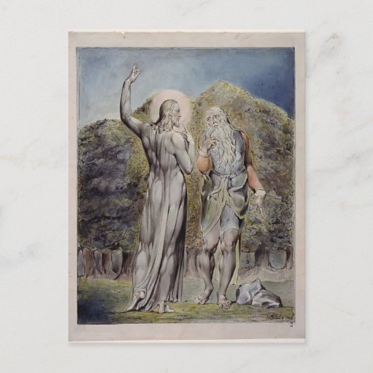 ウィリアム・ブレイク – サタンに誘惑されたキリスト ポストカード (正面)