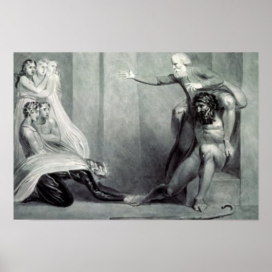 ウィリアム・ブレイク 宮殿に戻るティリエル ポスター (正面)