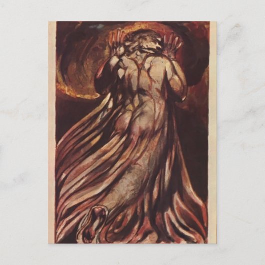 ウィリアム・ブレイク – 白い髪の男の長衣淡い色の服 ポストカード (正面)