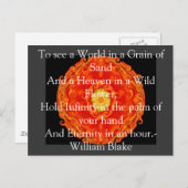 ウィリアム・ブレイク「砂の粒子の中の世界」引用文 ポストカード (正面/裏面)