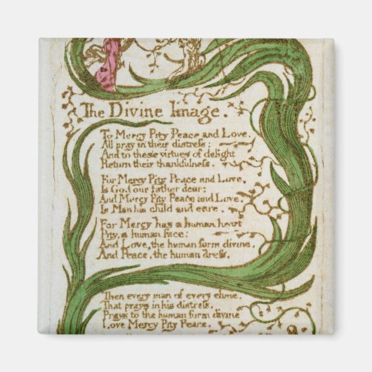 ウィリアム・ブレイク |神像、Inの歌から マグネット (正面)