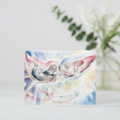 ウィリアム・ブレイク 『聖ペトロと聖ヤコブとダンテ』 ポストカード (スタンド正面)