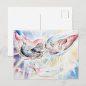 ウィリアム・ブレイク 『聖ペトロと聖ヤコブとダンテ』 ポストカード (正面/裏面)