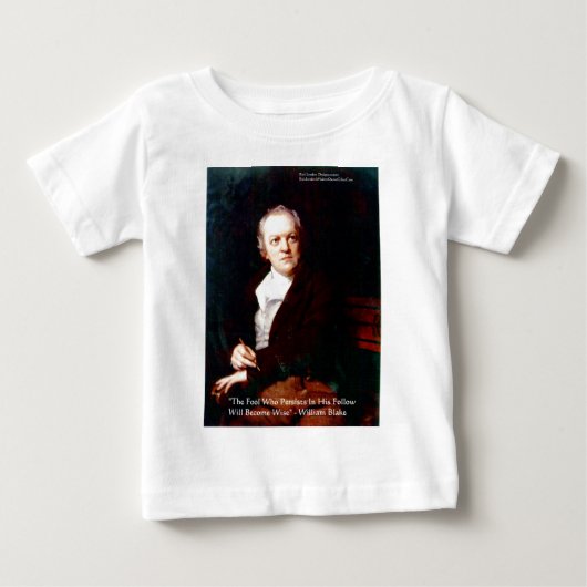 ウィリアム・ブレイク「賢くなれ」名言ギフト ベビーTシャツ (正面)