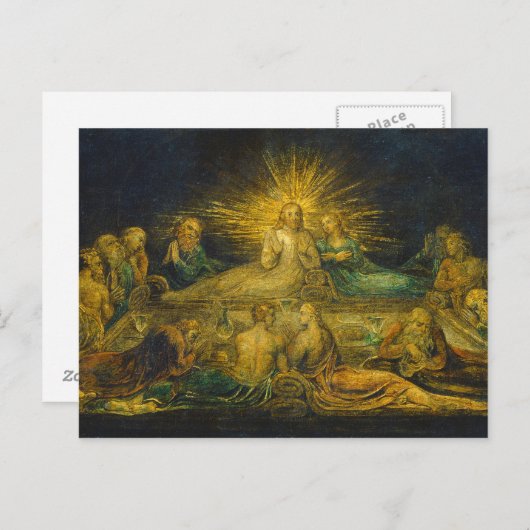 ウィリアム・ブレイク | 1799年の最後の晩餐（テンペラ画、キャンバスに施した） ポストカード (正面/裏面)