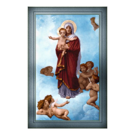 ウィリアム・ブーゲローによる天使たちの婦人 フォトプリント            (正面)