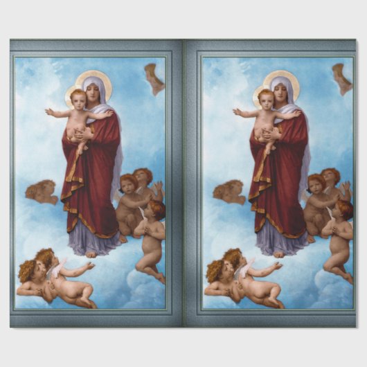 ウィリアム・ブーゲローによる天使たちの婦人 ラッピングペーパー (フラット)