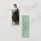 ウィリアム・ブーゲローによる羊飼いの若者のしおり スキニー名刺 (正面/裏面)