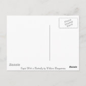 ウィリアム・ブーゲローによる蝶とキューピッド ポストカード (裏面)