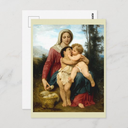ウィリアム・ブーゲローの聖家族 ポストカード (正面/裏面)