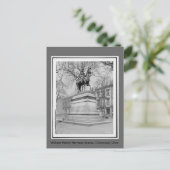 ウィリアム・ヘンリー・ハリソン像、ヴィンテージ写真 ポストカード (スタンド正面)