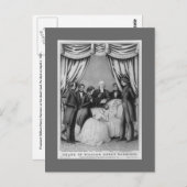 ウィリアム・ヘンリー・ハリソン死のベッド ポストカード (正面/裏面)