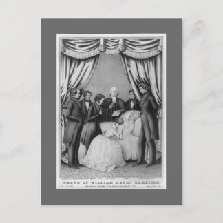 ウィリアム・ヘンリー・ハリソン死のベッド ポストカード