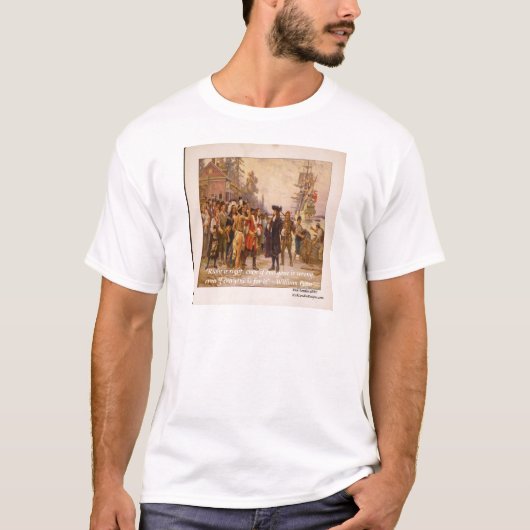 ウィリアム・ペンと正義は正しい引用句 Tシャツ (正面)