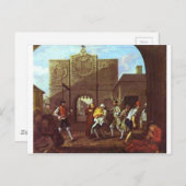 ウィリアム・ホガースによるイギリスのローストビーフ ポストカード (正面/裏面)