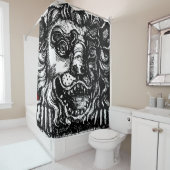 ウィリアム・ホガース獅子頭ボタンズタバーン シャワーカーテン (インサイチュ)
