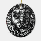 ウィリアム・ホガース獅子頭ボタンズタバーン セラミックオーナメント (左)
