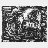 ウィリアム・ホガース獅子頭ボタンズタバーン フリースブランケット (正面(横))